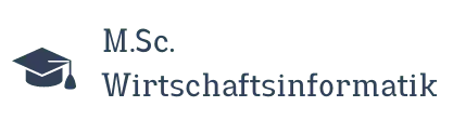 Symbol einer Abschlussmütze mit dem Text „M.Sc. Wirtschaftsinformatik“, was übersetzt „Master of Science in Wirtschaftsinformatik“ bedeutet und daneben in dunkelblauer Schrift steht. Der Hintergrund ist hell und spiegelt Themen des Webdesigns und der Entwicklung im Zeitalter der künstlichen Intelligenz (KI) wider. - digiak webdesign und entwicklung